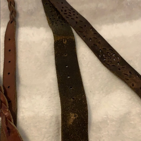 American Eagle Brown Leather Belt Set - Picture 3 of 8